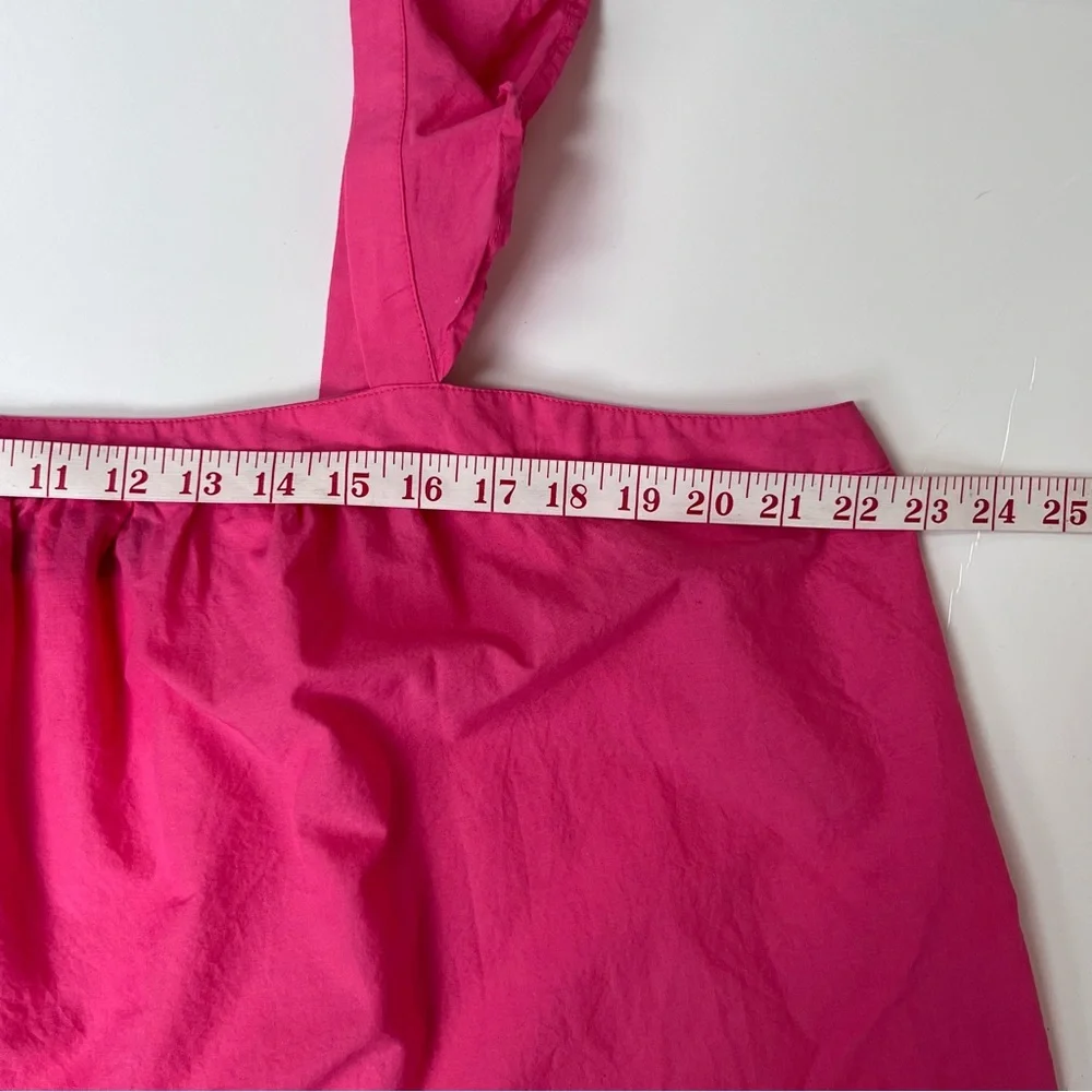 Lane Bryant Tank Top Size 16 Pink Embroidery Cotton Airy Breezy Square Neck